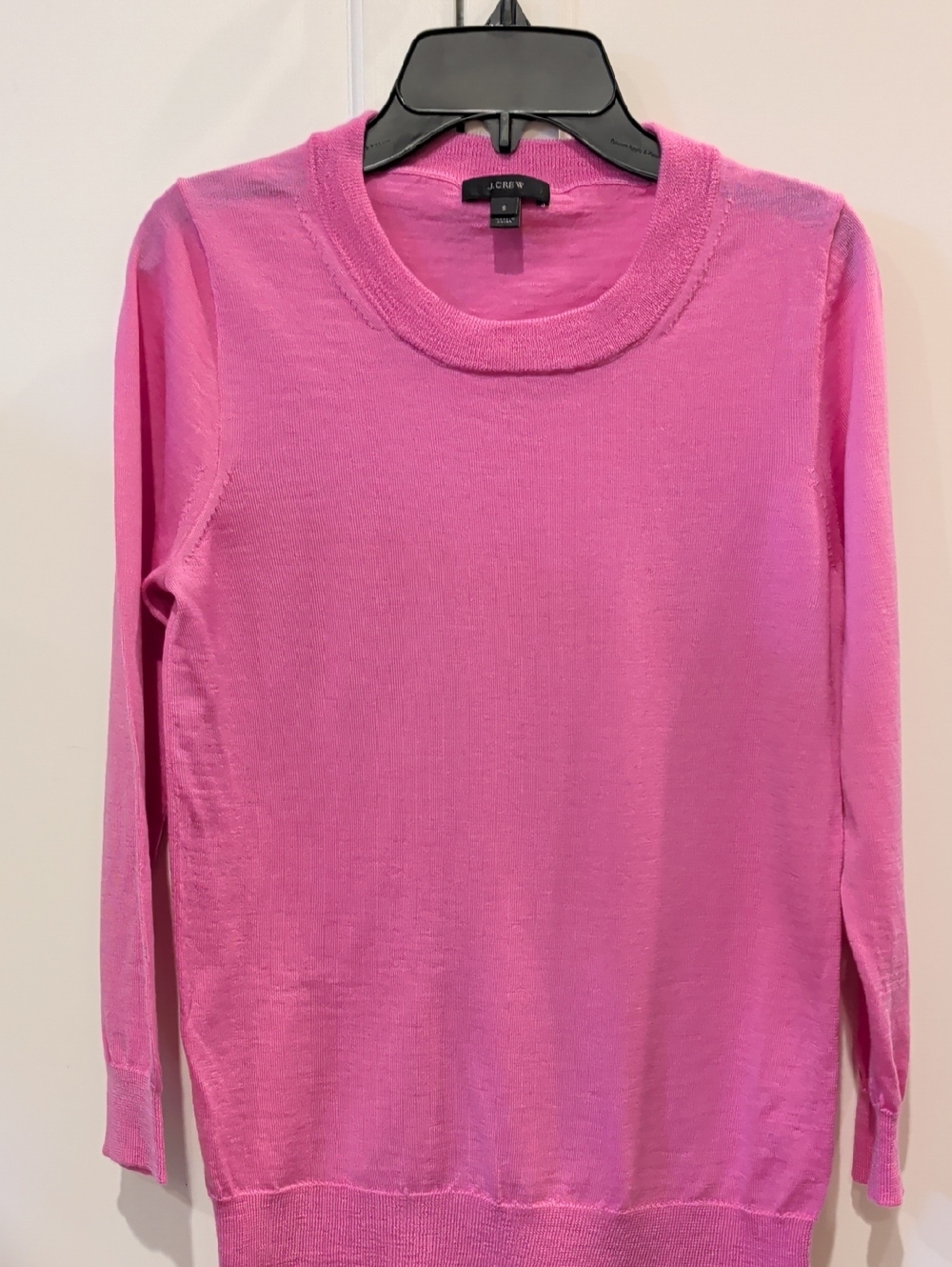 J. Crew Pink 100% Merino Wool Crewneck Sweater